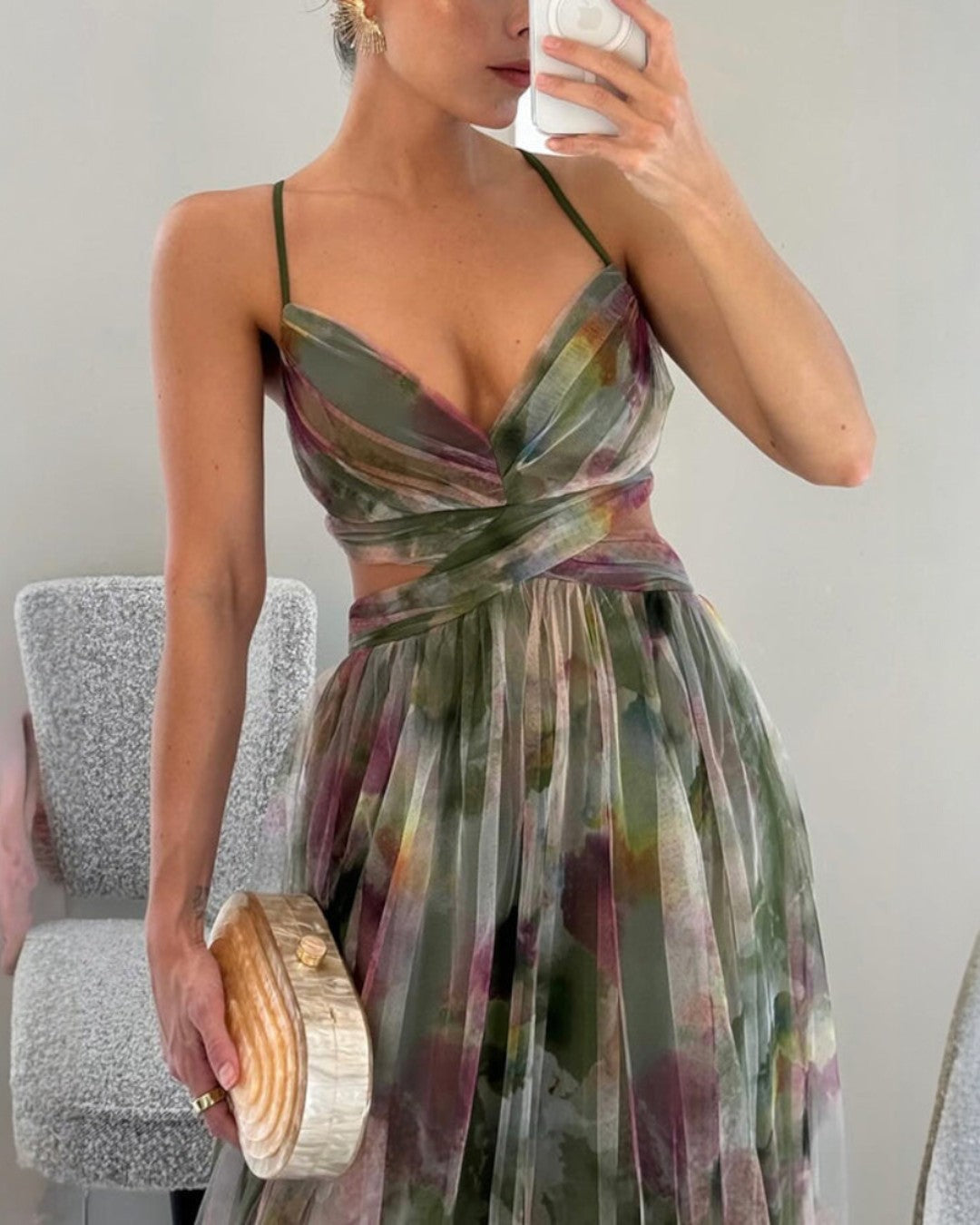 Gisella | Encantador vestido largo estampado floral