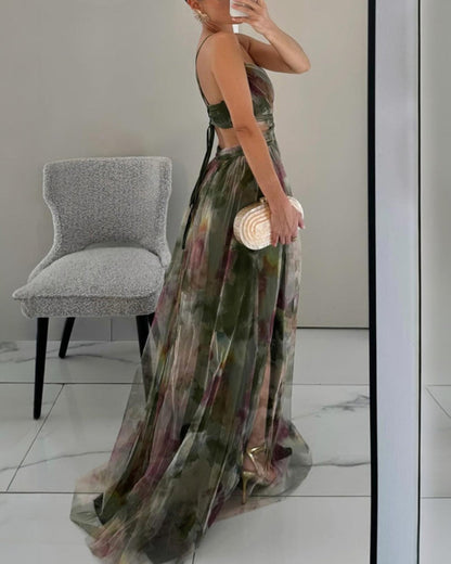 Gisella | Encantador vestido largo estampado floral