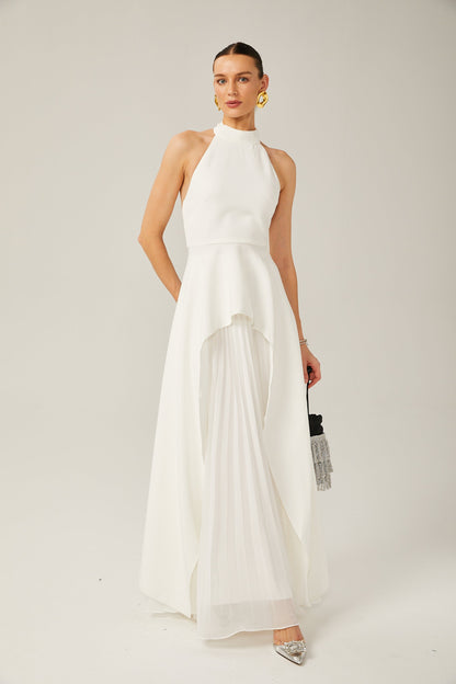 Atenea | Vestido largo con capas espalda abierta