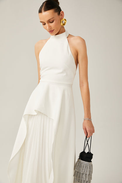 Atenea | Vestido largo con capas espalda abierta