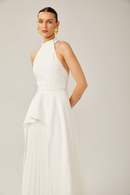 Atenea | Vestido largo con capas espalda abierta