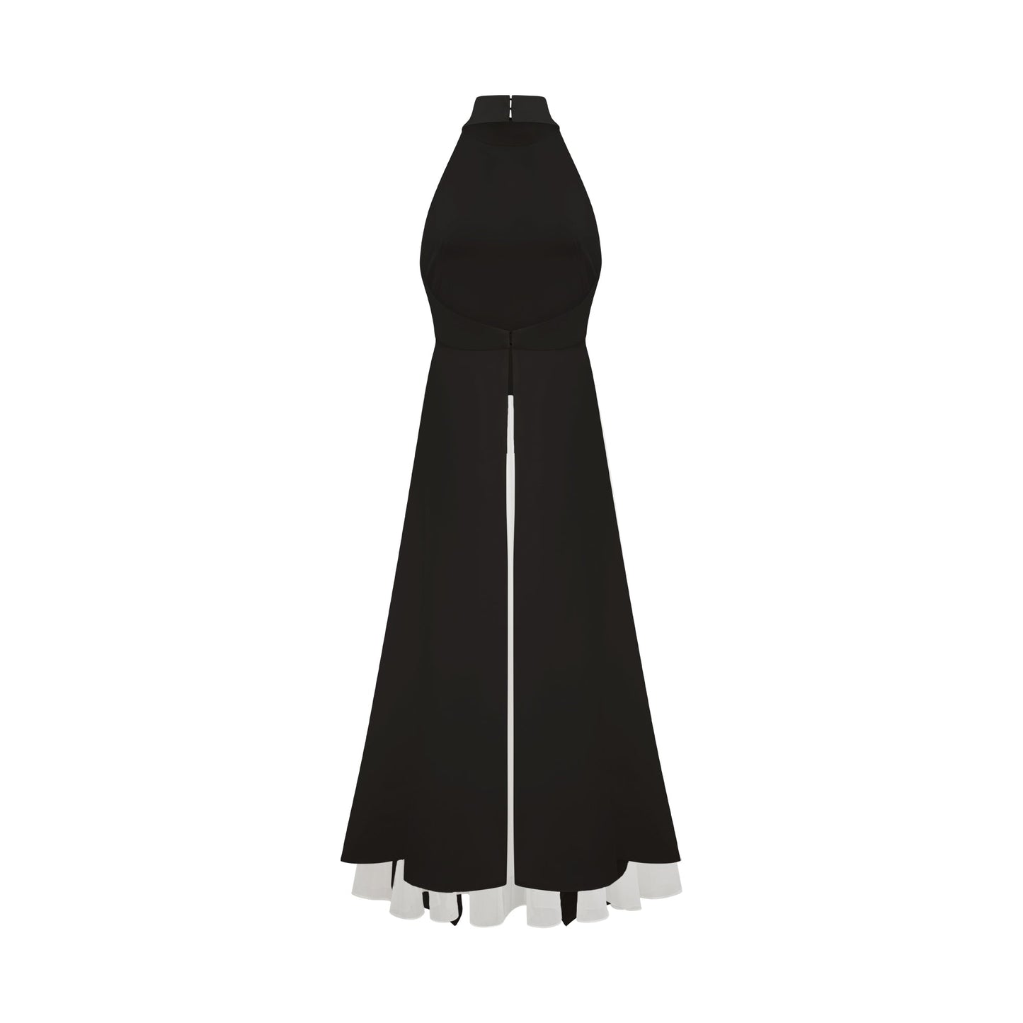 Atenea | Vestido largo con capas espalda abierta