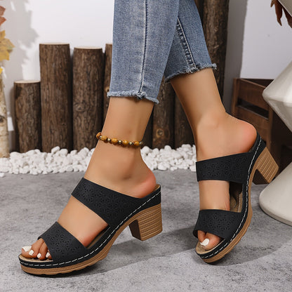 GLAMOR | Sandalias ortopédicas con tacón Cerdeña