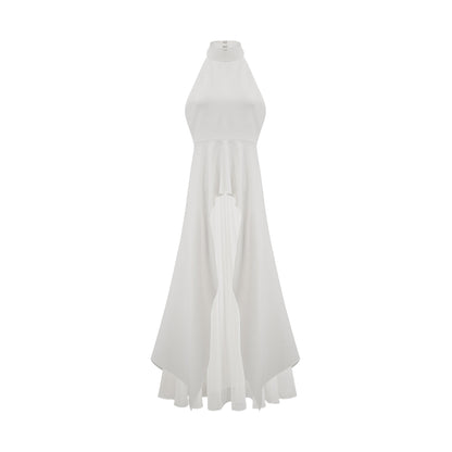Atenea | Vestido largo con capas espalda abierta