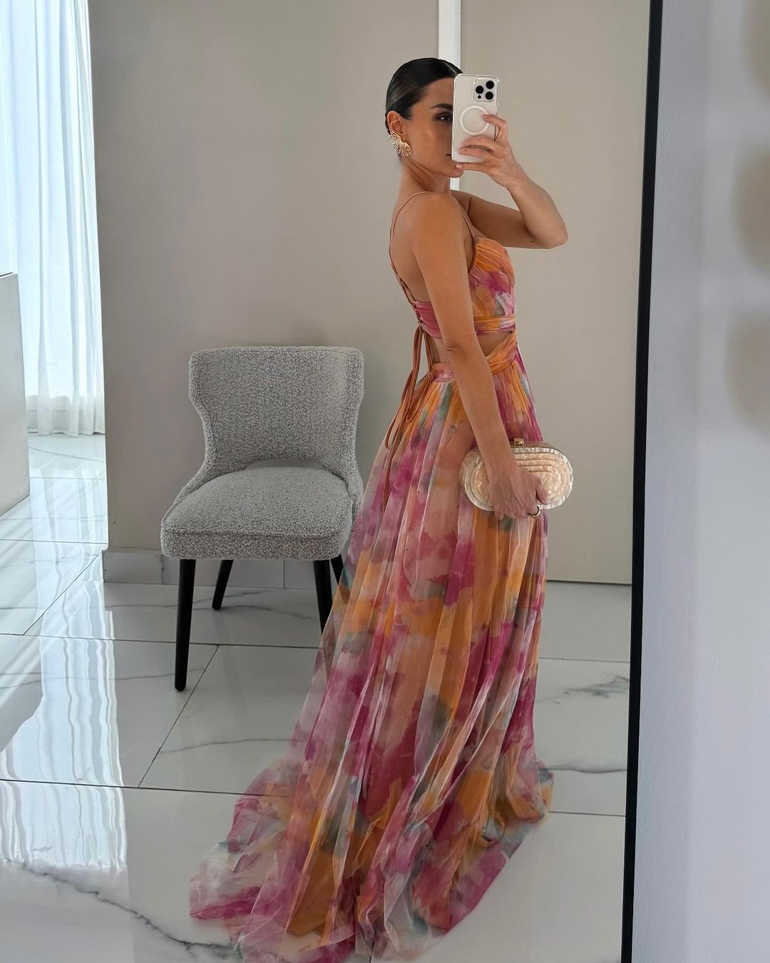 Gisella | Encantador vestido largo estampado floral
