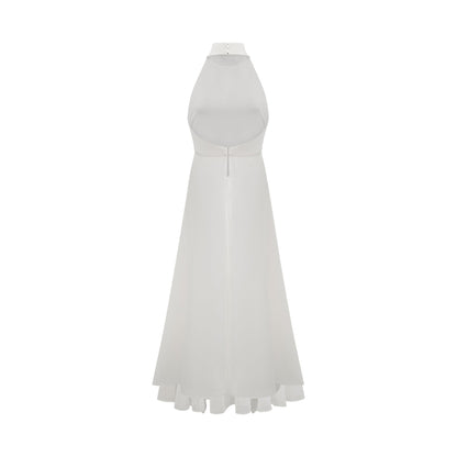 Atenea | Vestido largo con capas espalda abierta