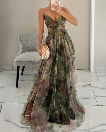 Gisella | Encantador vestido largo estampado floral
