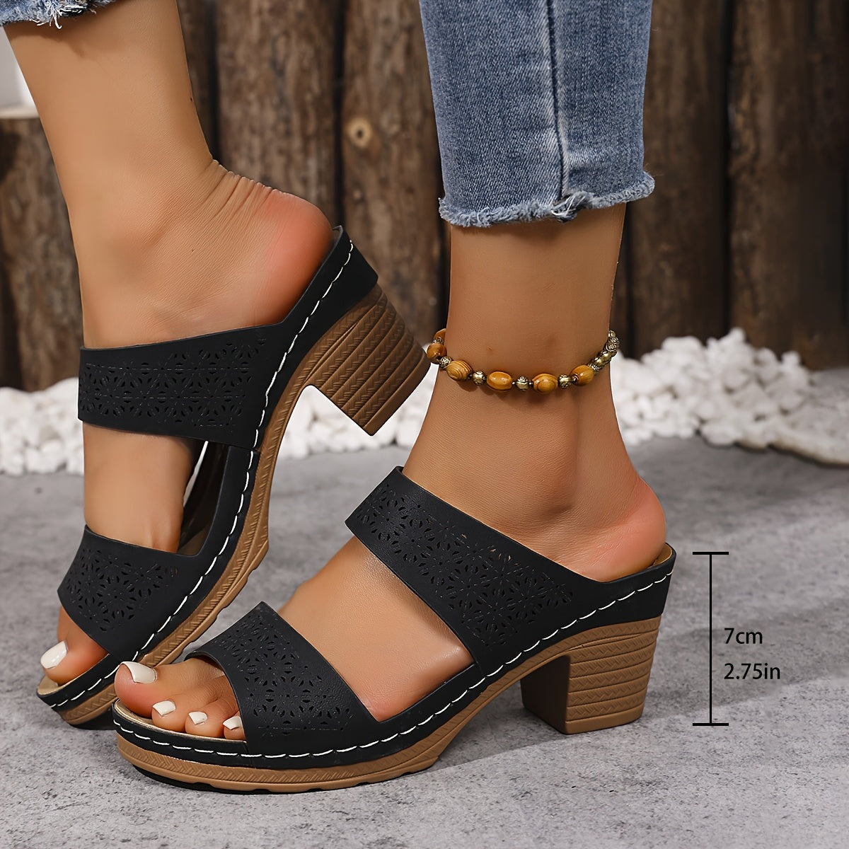 GLAMOR | Sandalias ortopédicas con tacón Cerdeña