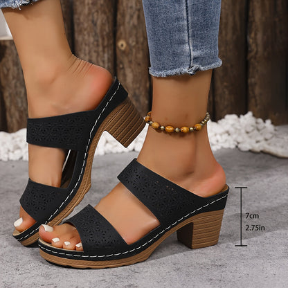 GLAMOR | Sandalias ortopédicas con tacón Cerdeña