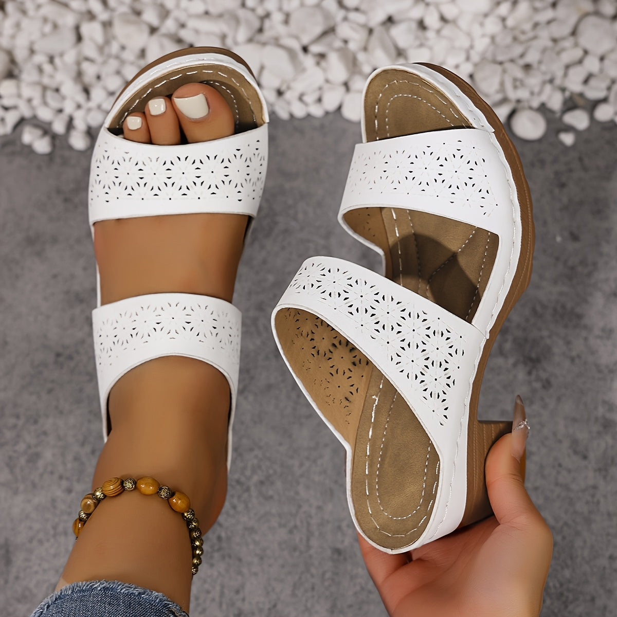 GLAMOR | Sandalias ortopédicas con tacón Cerdeña