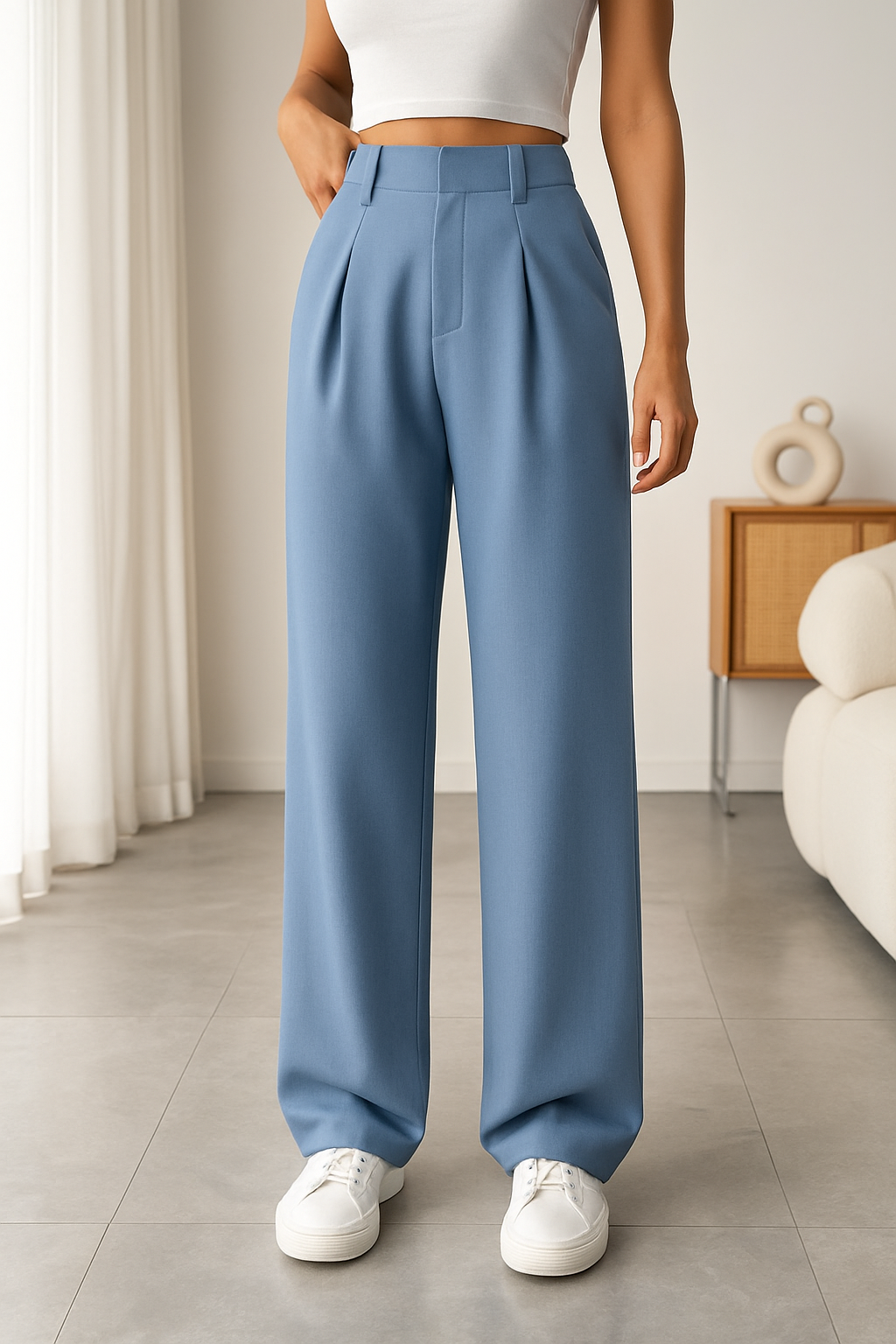 Doue | Pantalones elegantes de pierna ancha