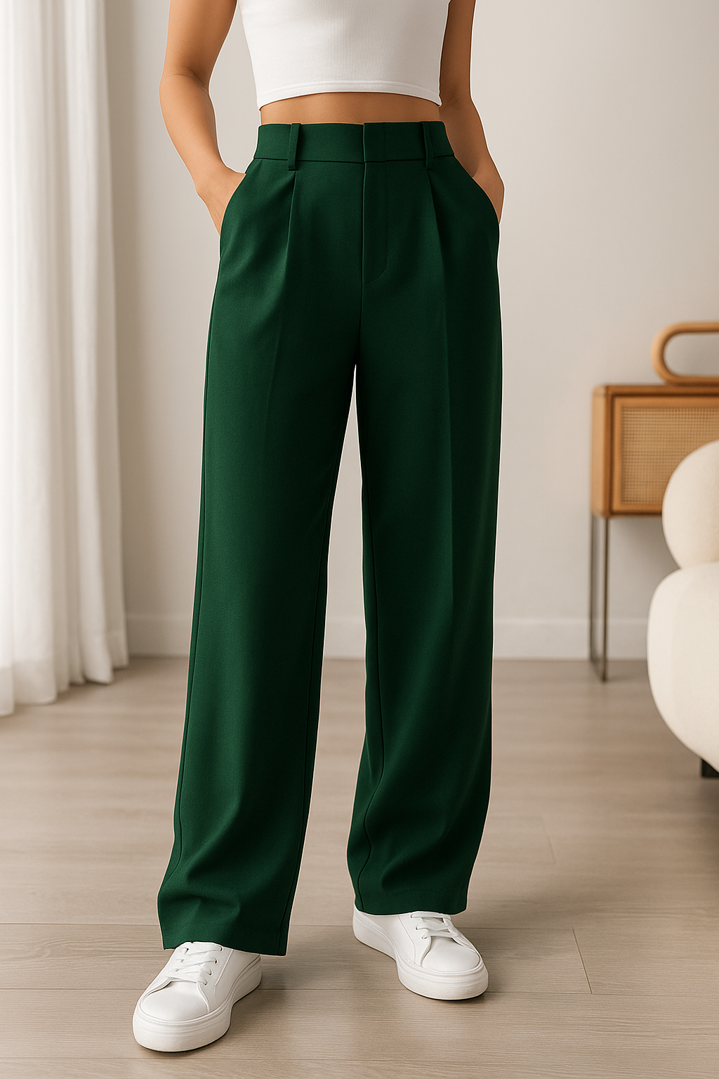 Doue | Pantalones elegantes de pierna ancha
