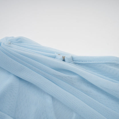 Freya | Vestido largo drapeado con detalle asimétrico