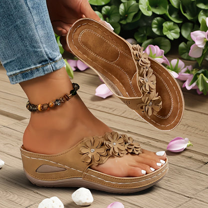 GLAMOR | Sandalias comodas flores Maui