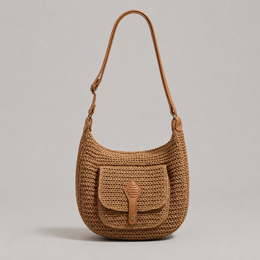 Glicina | Bolso de Hombro Trenzado del Día a Día - Marrón
