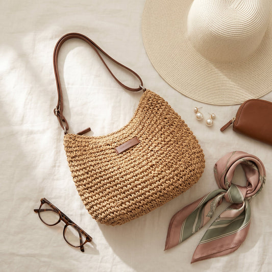 Lavanda | Bolso Trenzado Elegante - Caqui
