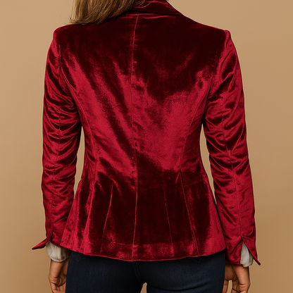 Rosé | Americana slim fit retro con solapas y bolsillos