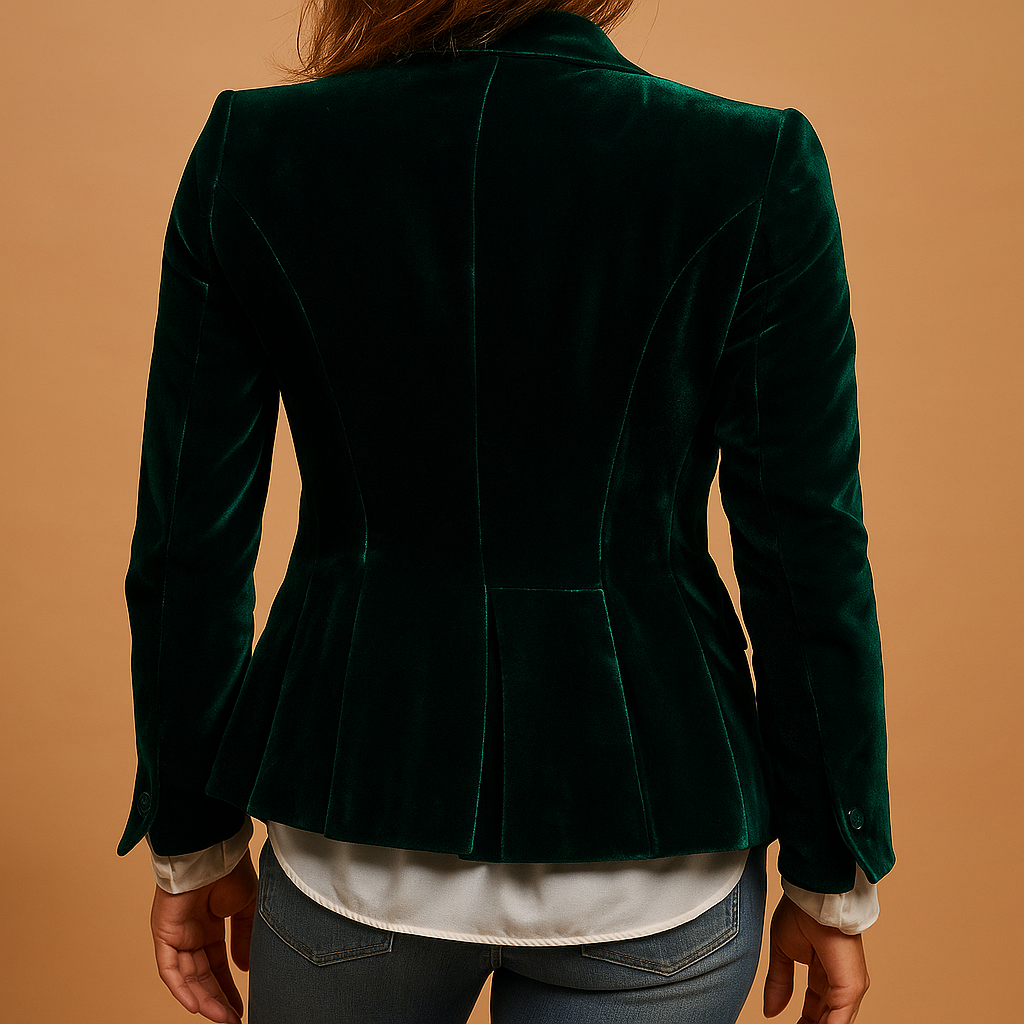 Rosé | Americana slim fit retro con solapas y bolsillos